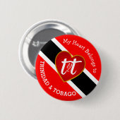 Mijn hart behoort tot T&T Ronde Button 5,7 Cm (Voorkant /achterkant)