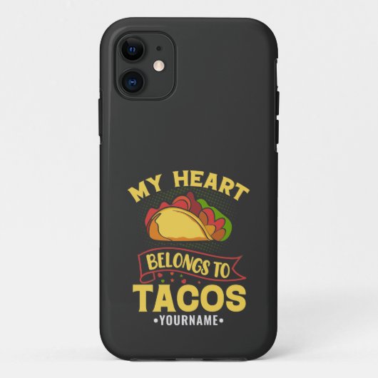 Mijn hart behoort tot Tacos Case-Mate iPhone Case (Achterkant)