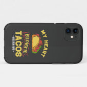 Mijn hart behoort tot Tacos Case-Mate iPhone Case (Achterkant (horizontaal))