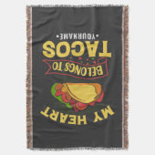 Mijn hart behoort tot Tacos Deken (Voorkant Verticaal)