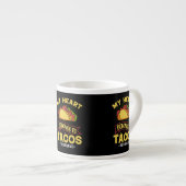 Mijn hart behoort tot Tacos Espresso Kop (Voorkant rechts)
