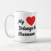 Mijn hart behoort tot | Tekst aanpassen Koffiemok (Links)