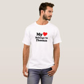 Mijn hart behoort tot Thomas T-shirt (Voorkant volledig)