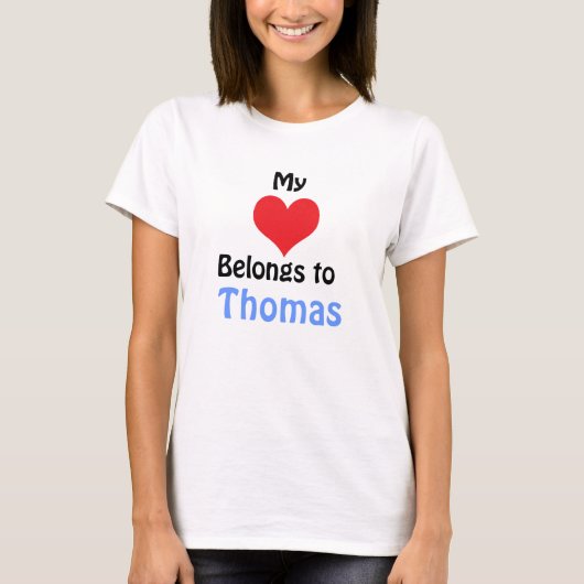Mijn hart behoort tot Thomas T-shirt (Voorkant)
