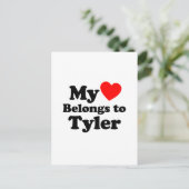 Mijn hart behoort tot Tyler Briefkaart (Staand voorkant)