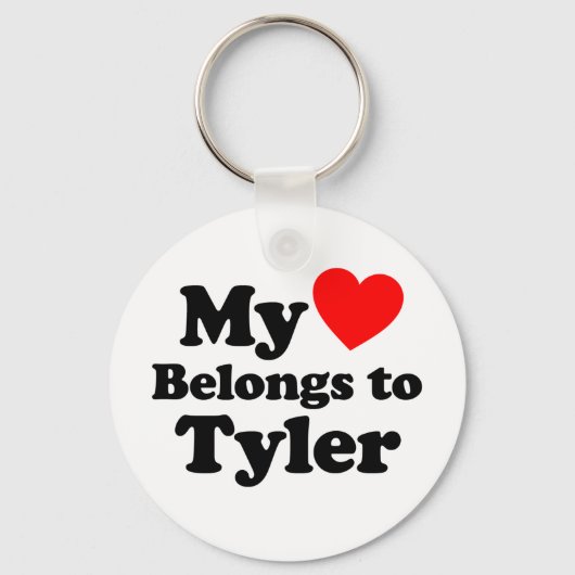 Mijn hart behoort tot Tyler Sleutelhanger (Voorkant)