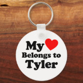 Mijn hart behoort tot Tyler Sleutelhanger (Voorkant)