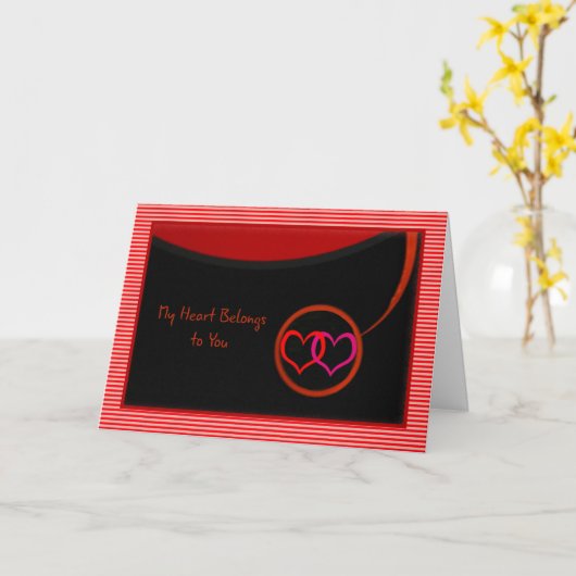 Mijn hart behoort tot U Valentijnse Kaart (Gele Bloem)