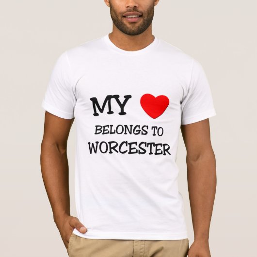 Mijn hart behoort tot WORCESTER T-shirt (Voorkant)