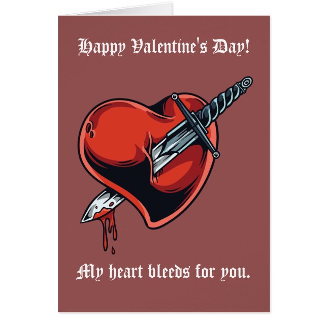 Mijn hart bloedt voor jou Happy Valentine's Day (Voorkant)