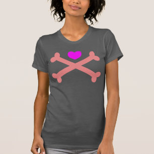 Mijn hart bovenaan kruisen t-shirt