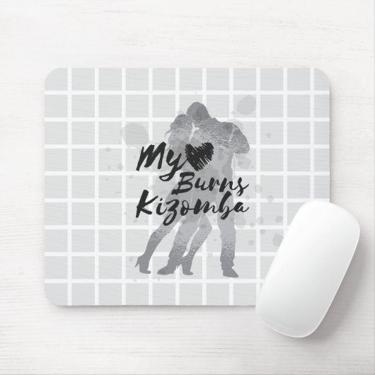 Mijn Hart Brandt Kizomba Grid Muismat (Met muis)