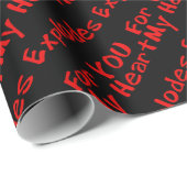 Mijn hart breekt 4 U uit - Gift Wrap Cadeaupapier (Rol Hoek)