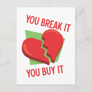 Mijn hart breken briefkaart