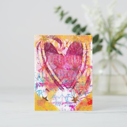 Mijn hart briefkaart (Staand voorkant)