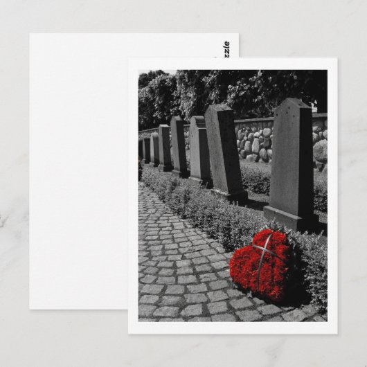 Mijn hart Briefkaart kruisen (Voorkant / Achterkant)