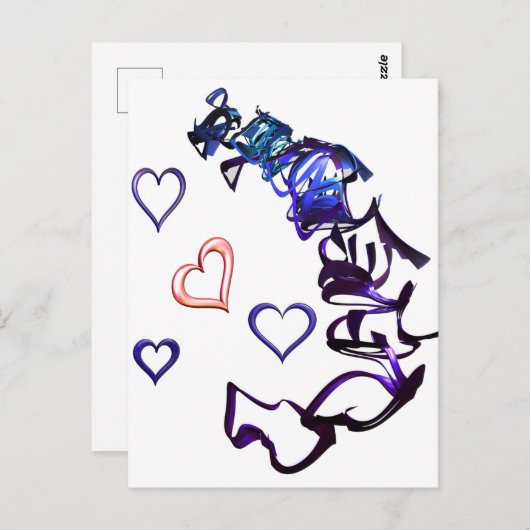 Mijn hart Briefkaart loskoppelen (Voorkant / Achterkant)