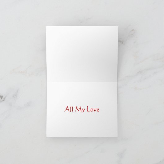 'Mijn Hart' Briefkaart (Wit) (Binnen)