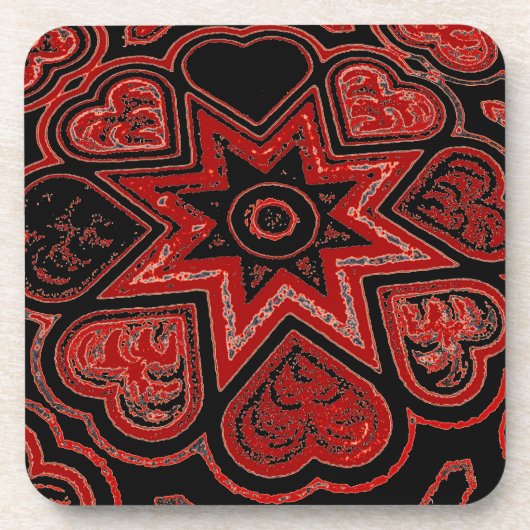 'Mijn hart' Cork Onderzetter set (Voorkant)