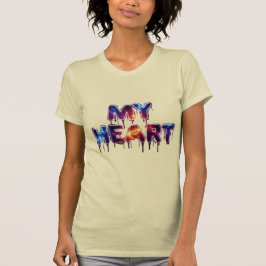 Mijn Hart – Cosmic Drip Text T-Shirt Ontwerp