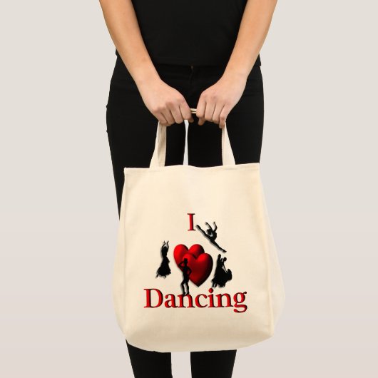 Mijn hart danst aan beide kanten tote bag (Voorkant (product))