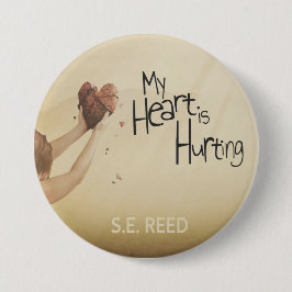 Mijn hart doet pijn  ronde button 7,6 cm