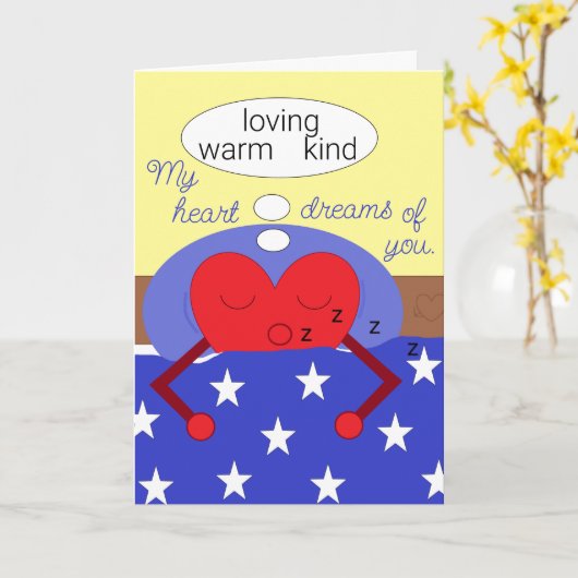 Mijn hart droomt van jou: Blank Kaart (Gele Bloem)