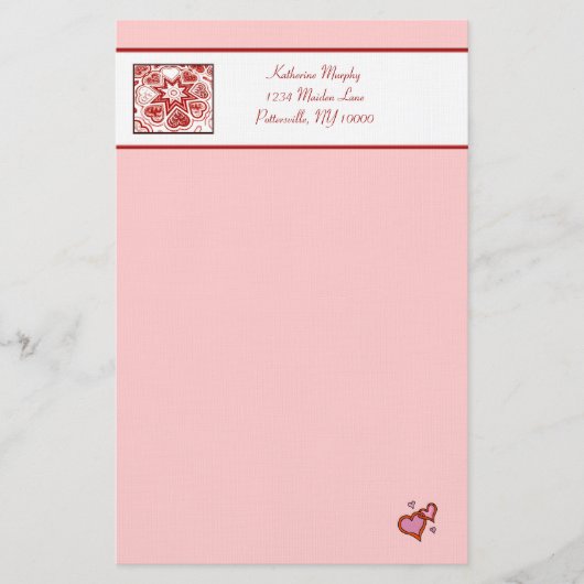 Mijn hart-en-pokerij briefpapier (Voorkant)