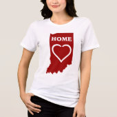 Mijn hart en thuis ligt in Indiana Tri-Blend Shirt (Voorkant)