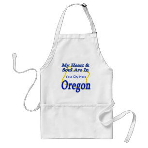 Mijn hart en ziel zijn in Oregon Standaard Schort