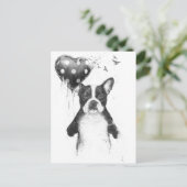 Mijn hart gaat blozen briefkaart (Staand voorkant)