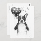 Mijn hart gaat blozen briefkaart (Voorkant / Achterkant)