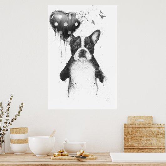 Mijn hart gaat blozen poster (Keuken)