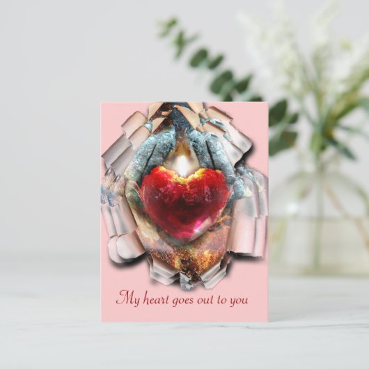 Mijn hart gaat... briefkaart (Staand voorkant)