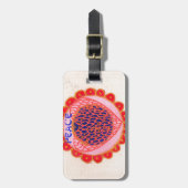 "Mijn hart gaat naar huis voor vrede" Art Print Bagagelabel (Voorkant verticaal)