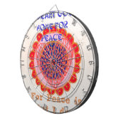 "Mijn hart gaat naar huis voor vrede" Art Print Dartbord (Voorkant Rechts)