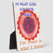 "Mijn hart gaat naar huis voor vrede" Art Print Fotoplaat (Zijkant)