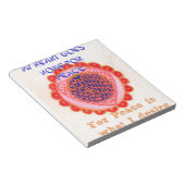 "Mijn hart gaat naar huis voor vrede" Art Print Notitieblok (Schuin)