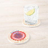 "Mijn hart gaat naar huis voor vrede" Art Print Zandsteen Onderzetter (Zijkant)