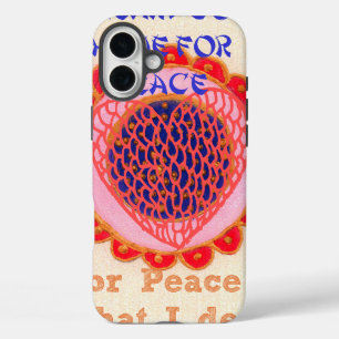 Mijn hart gaat naar huis voor vrede iPhone 16 plus hoesje