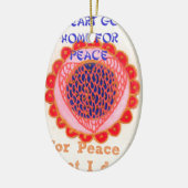 Mijn hart gaat naar huis voor vrede.png keramisch ornament (Links)