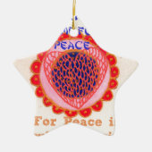 Mijn hart gaat naar huis voor vrede.png keramisch ornament (Voorkant)