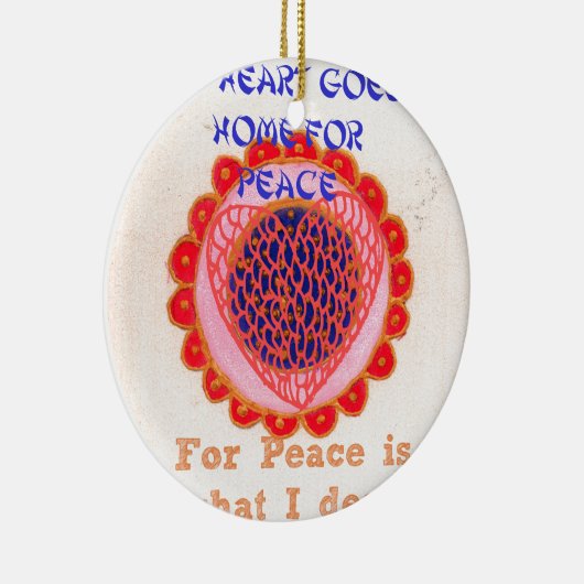 Mijn hart gaat naar huis voor vrede.png keramisch ornament (Rechts)