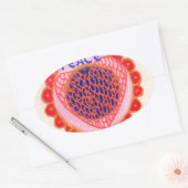 Mijn hart gaat naar huis voor vrede.png ovale sticker (Envelop)