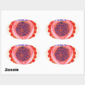 Mijn hart gaat naar huis voor vrede.png ovale sticker (Vel)