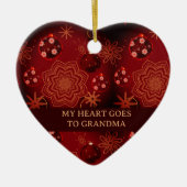 Mijn hart gaat naar oma keramisch ornament (Voorkant)