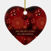 Mijn hart gaat naar oma keramisch ornament (Achterkant)