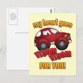 Mijn hart gaat uit de ruimte voor jou. briefkaart (Voorkant / Achterkant)