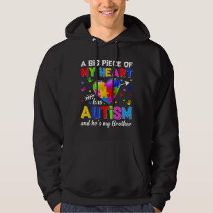 Mijn hart heeft autisme. Hij is mijn broer Autis. Hoodie