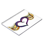 Mijn hart heeft een Wings notebook Notitieboek (Linkerzijde)